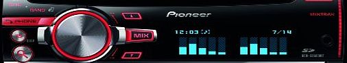 Pioneer DEH-X8600BT CD RDS Tuner with Bluetooth, Mixtrax EZ, USB, Aux-In and 3 Pre-outs for iPod/iPhone and 