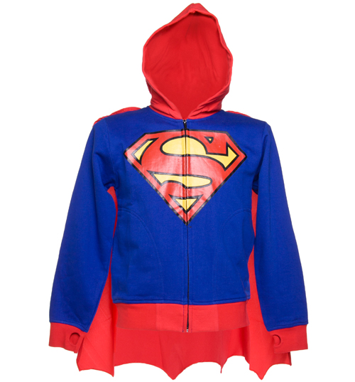 Poizen Industries Mens Superman Caped Costume Hoodie from