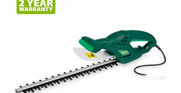 PowerPlus  466mm (18``) Double Acting Hedge Trimmer 500 Watt with Hand Guard - 2 Year Home User Warranty