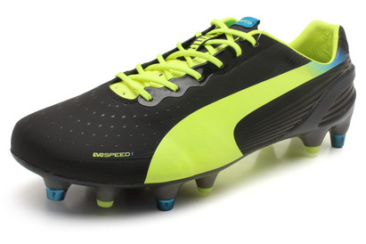 Puma Evospeed 1.2 Mixed SG Football Boots Black/Fluo