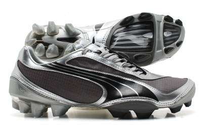 Puma Football Boots Puma V1-08 FG Football Boots Silver/Grey/Black