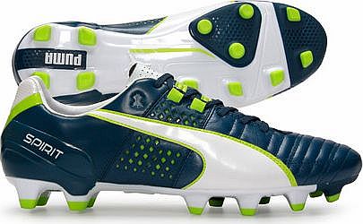 Spirit II FG Football Boots Blue/White/Lime
