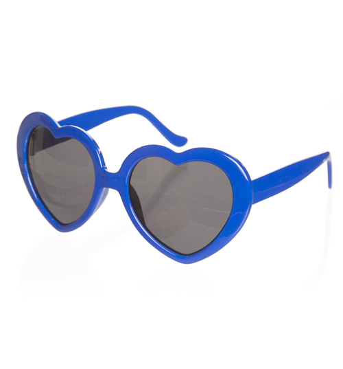 Punky Pins Retro Blue Heart Sunglasses from Punky Pins