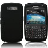Qubits Blackberry Curve 8900 Black Silicon Skin Case with Screen Protector by Qubits
