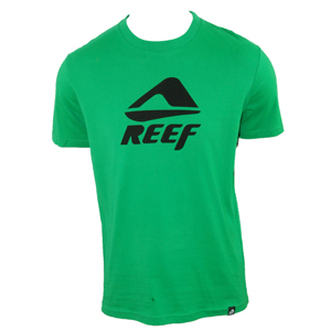 Reef Mens Mens Reef Brand T-Shirt. Green