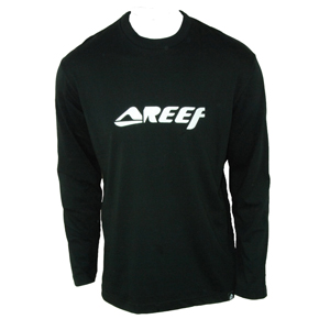 Reef Mens Mens Reef Mediterranean Long Sleeve T-Shirt. Black