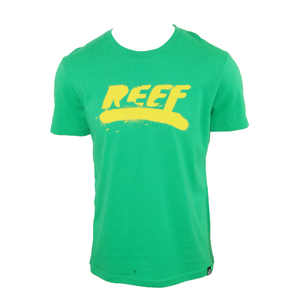 Reef Mens Mens Reef Spray Log T-Shirt. Green