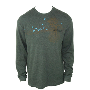 Reef Mens Mens Reef Stable Long Sleeve T-Shirt. Charcoal