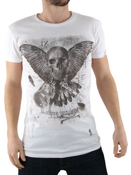 Religion White Skull Wing T-Shirt