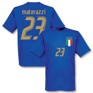 Retake 2006 Italy Materazzi T-shirt - Royal