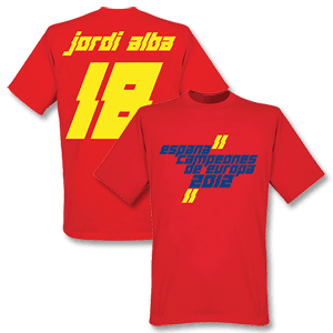 Retake 2012 Spain Jordi Alba Campeones Graphic T-Shirt