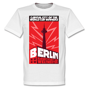 Retake Berlin Capital T-Shirt - White/Red