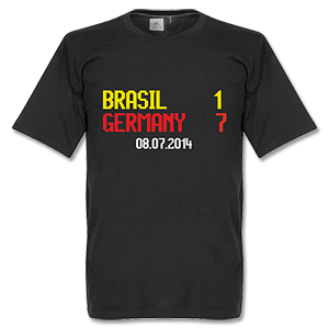 Retake Brasil 1 : Germany 7 Scoreboard T-Shirt - Black