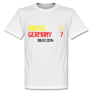 Retake Brasil 1 : Germany 7 Scoreboard T-Shirt - WHite