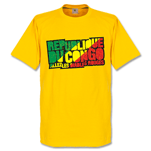 Retake Congo Republic Logo T-Shirt - Yellow