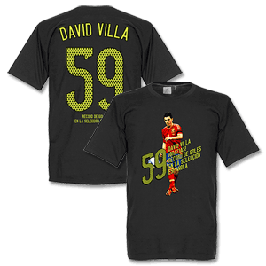 Retake David Villa 59 Goals T-Shirt - Black