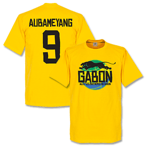 Retake Gabon Logo Aubameyang T-Shirt - Yellow