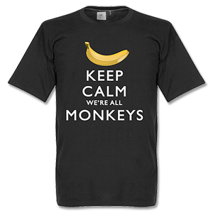 Retake Keep Calm Were All Monkeys T-Shirt - Black