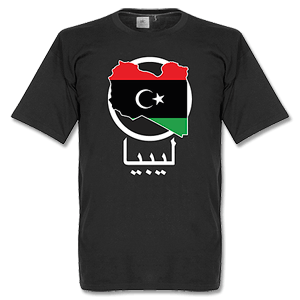 Retake Libya Map T-Shirt - Black