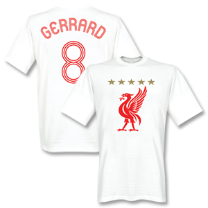 Retake Liverpool Gerrard Euro T-Shirt White