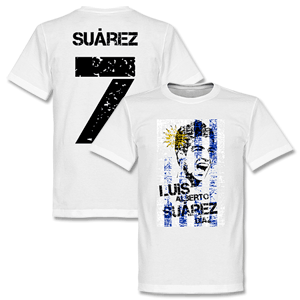 Retake Luis Suarez Uruguay Flag Kids T-shirt - White
