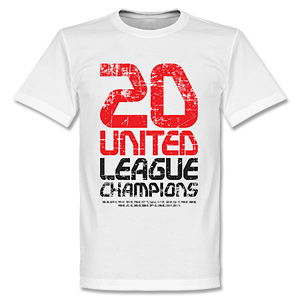 Retake Man Utd 20 League Champions T-Shirt - White