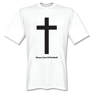 Retake Peace, Love, Football T-shirt - White