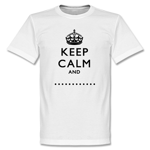 Retake Personalised Keep Calm T-Shirt - White