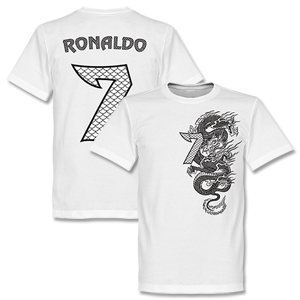 Retake Ronaldo No.7 Dragon T-shirt - White