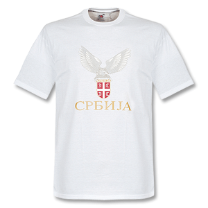 Retake Serbia Crest T-Shirt - White