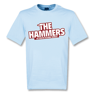 Retake The Hammers Script T-shirt - Sky