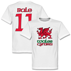 Retake Welsh Dragon Bale Football T-Shirt - White