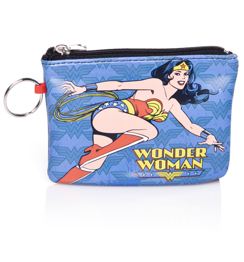 Retro Wonder Woman Blue Logo Coin Purse
