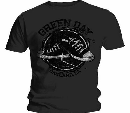 Ripleys Clothing Official T Shirt GREEN DAY Dark Grey CONVERSE Shoes Logo Brav. L