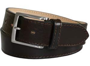 Robert Charles Montorfano Brown Leather Belt by