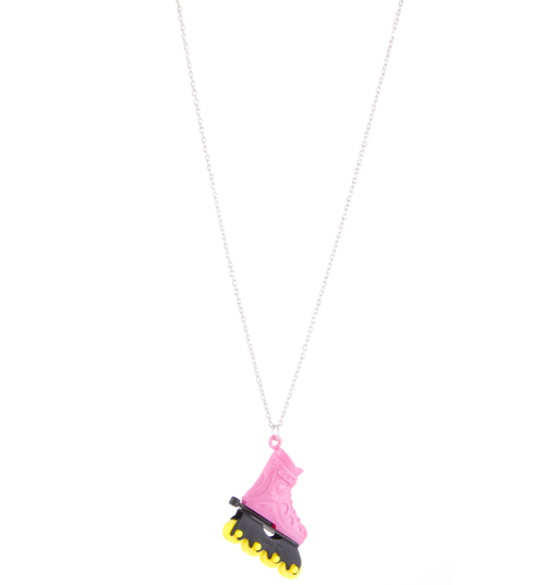 Rock N Retro Pink Retro Roller Skate Necklace from Rock N Retro