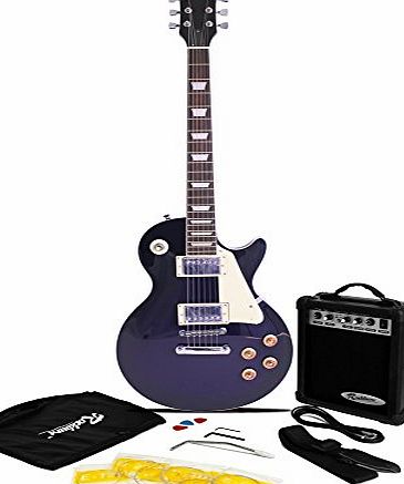 Rockburn LP2 Style Guitar Package - Blue
