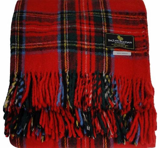 Traditional Tartan Throw, Blanket, Rug Wool Mix Blanket in Royal Stewart Modern Tartan
