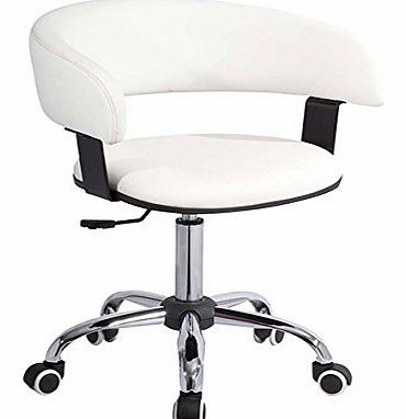 RTA Furniture Contemporary Designer White Office Chair, Brand New In Box (W75)