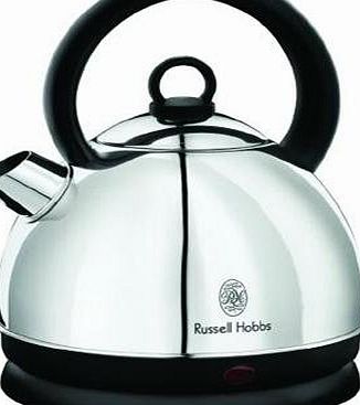Cordless Traditional Dome Kettle Polished stainless steel (Russell hobbs cordless traditional dome kettle polished s/steel 3KW 1.6L capacity concealed element water view window)