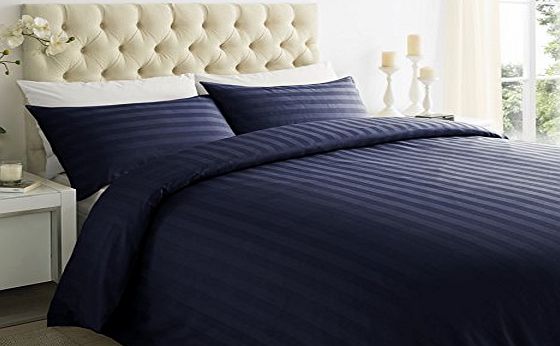 Sabar Duvet Quilt Cover Bed Sets - Modern Linear Sateen Stripe Bedding Double and King