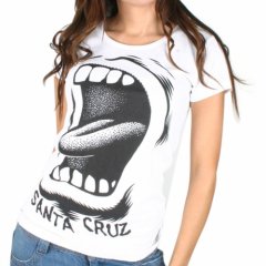 Santa Cruz Ladies Santa Cruz Big Hand Girls T-shirt White