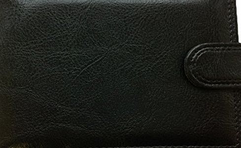 Santos  DESIGNER MENS FAUX LEATHER BIFOLD WALLET SOFT WITH ZIP COMPARTMENT