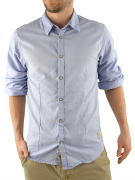 Scotch and Soda Oxford Blue Fixed Sleeve Shirt