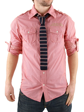 Scotch and Soda Red Shirt with Tie