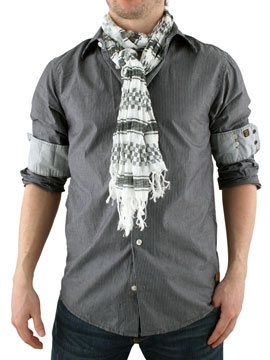 Charcoal Shirt and Scarf