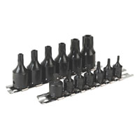 Sealey Impact TRX-Star Security Socket Set 13pc 1/4andquot and 3/8andquotSq Drive