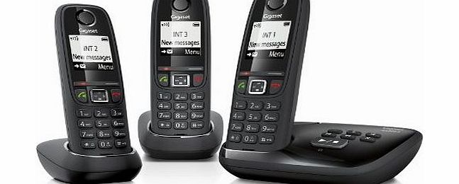 Gigaset AS405A Cordless Phone with Answer Machine (Pack of 3)