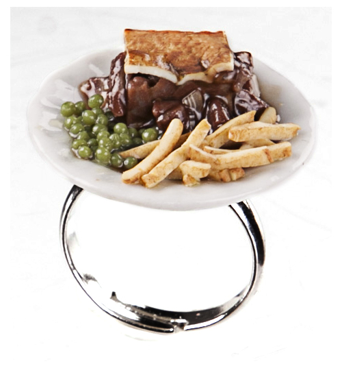 ShmooBamboo Classic British Dish Pie And Chips Ring from