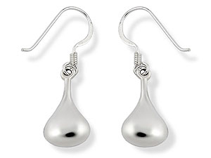 silver Raindrop Hookwire Earrings 060635